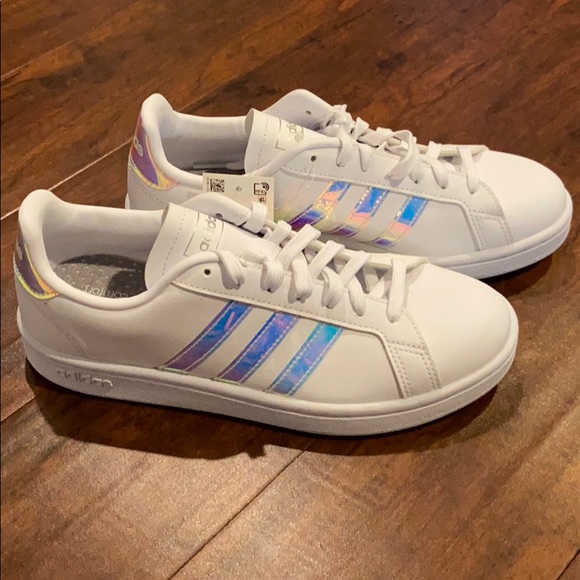 adidas Shoes - Adidas Iridescent Grand Court Tennis Shoes